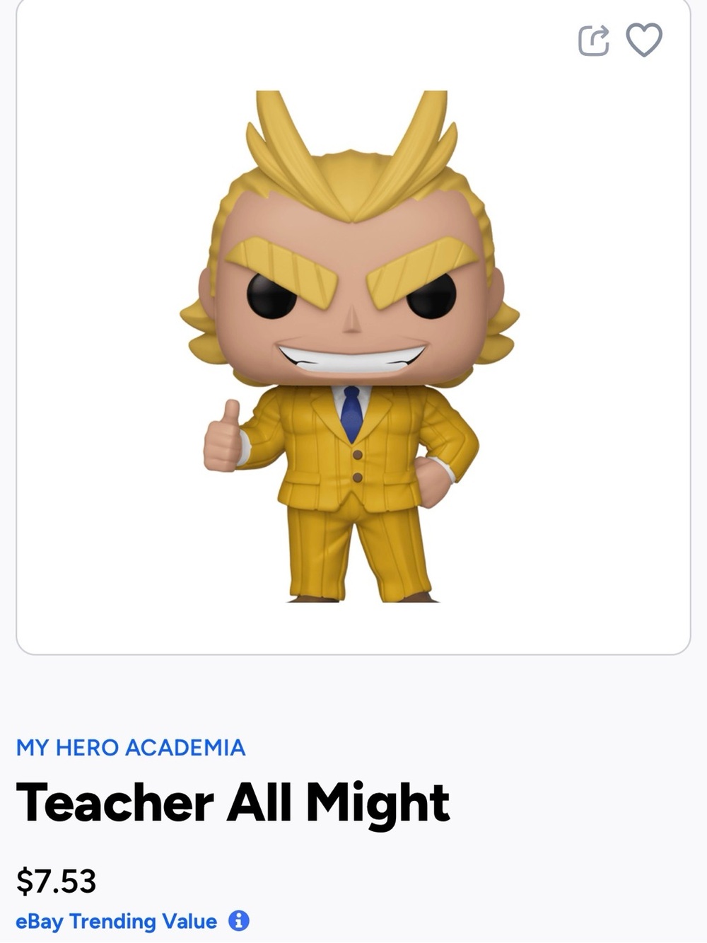 Funko pop- My Hero Academia- Teacher All Might - 604